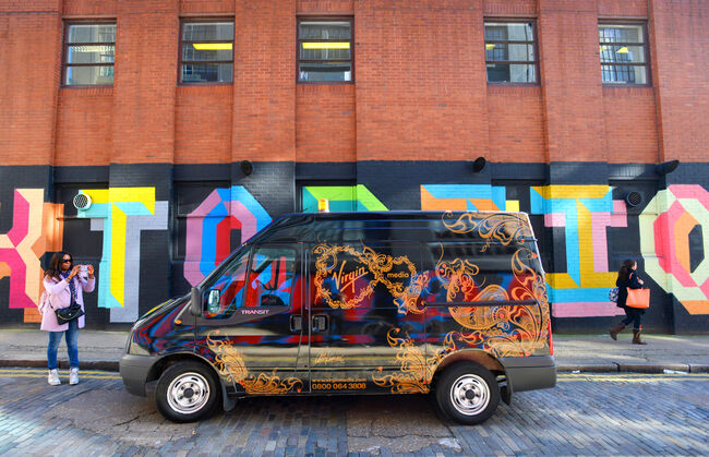 Special promotional van wrap for Virgin Media campaign